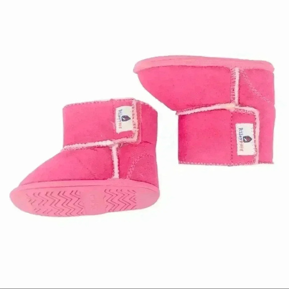 RILEYROOS BOOTS BABY 3-6 MONTHS CATERS IN HOT PINK SUEDE COZY WALKERS - Picture 12 of 16